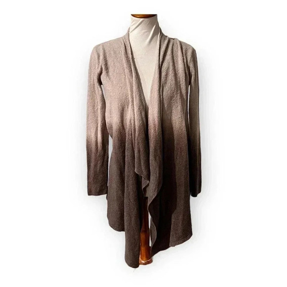 Barefoot Dreams Womens Beige Brown Ombre Calypso Wrap Cardigan Sz S Soft - Picture 1 of 9